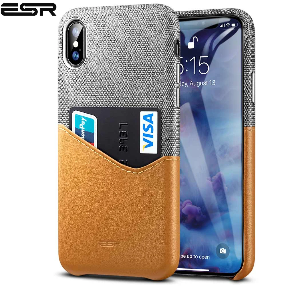 ESR чехол для iPhone XR XS Max высококачественный кожаный с мягкой тканью тонкий легкий