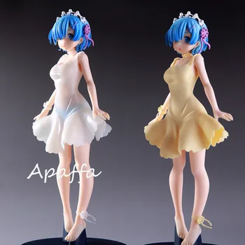 

20CM Anime Re:Life in a Different World From Zero Rem Figure With Perspective Dress Collect Toys Model Ram Action Figure Doll