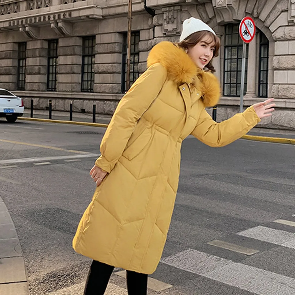 Autumn Winter Jacket Women Coat New Long Hooded Zipper Double Warm Women Jacket Winter Fur Parka Casual Streetwear Overcoat