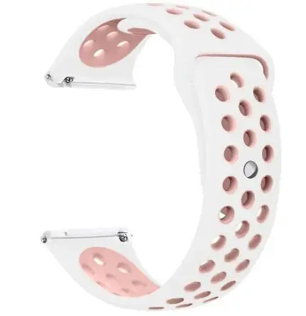 white-pink Ремешок для часов huami amazfit gts силиконовый ремешок для часов 20 мм для amazfit bip ремень gtr 42 мм браслет аксессуары - Цвет: white-pink