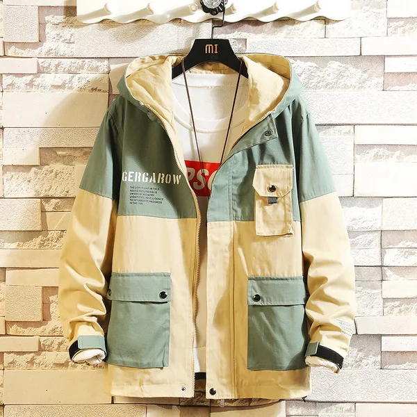 Hight Quality Autumn Spring Plaid Mens Bomber Jackets Plus Asian Size M-5XL Casual Fashion StreetWear Clothes - Цвет: ASIAN SIZE J348 B