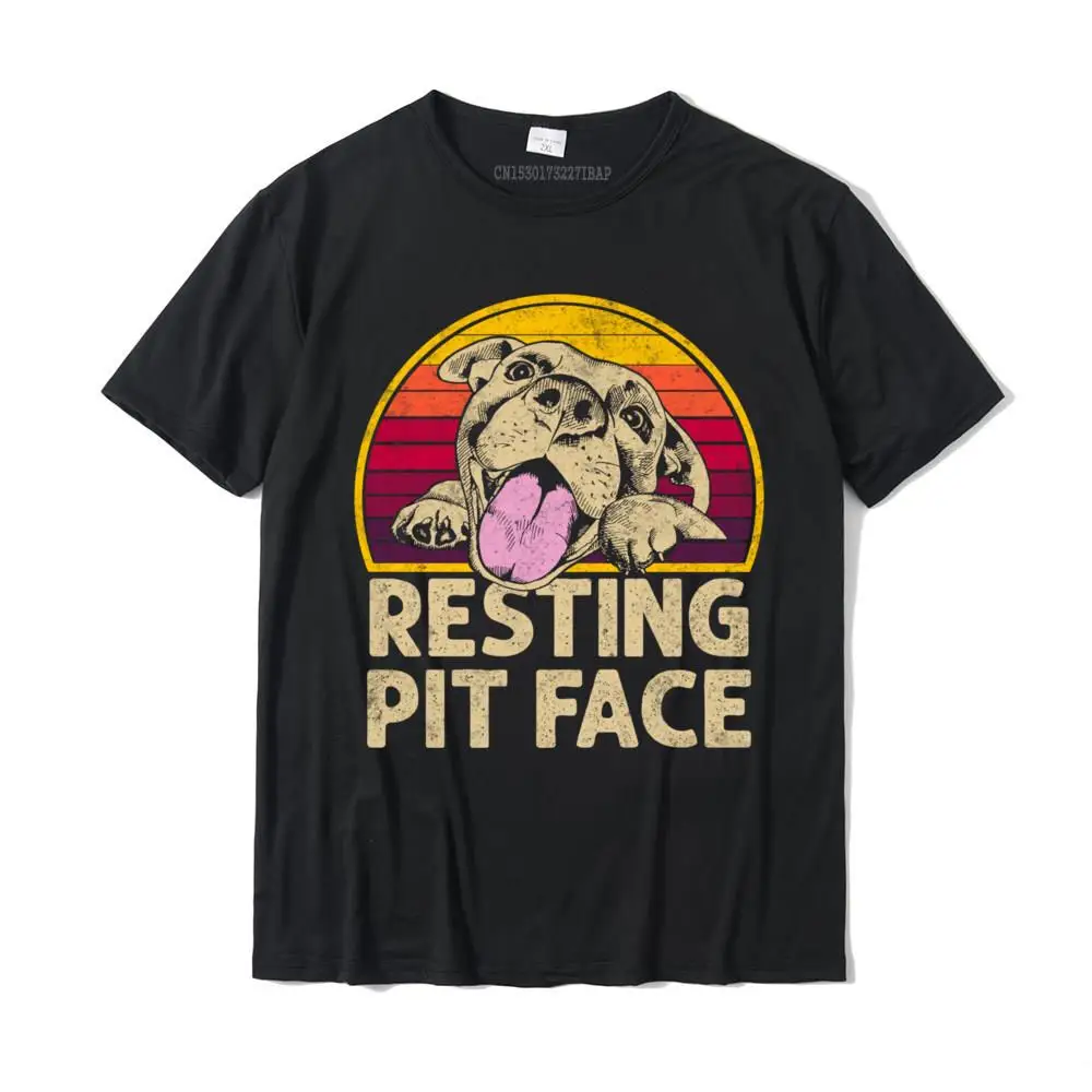 Printed On Thanksgiving Day 100% Cotton Fabric Crew Neck Tops Tees Short Sleeve Normal Tee Shirts Coupons cosie Tshirts Dog Pitbull Resting Pit Face Funny gift For Pitbull Lovers Pullover Hoodie__MZ16214 black