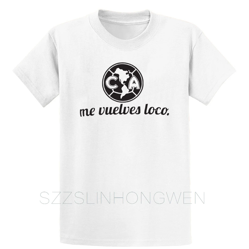 Клубная футболка Америка де Мехико я забавная Повседневная с круглым вырезом