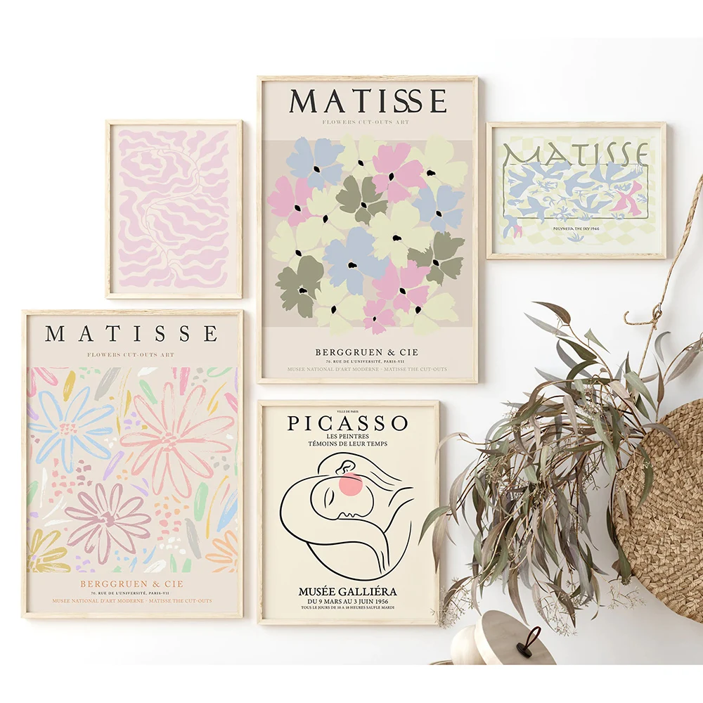 Датская Пастельная эстетика Пикассо Матисс плакат и печать абстрактная девушка
