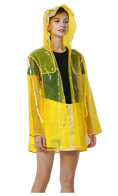 Womens Transparent Color Cool Raincoat 