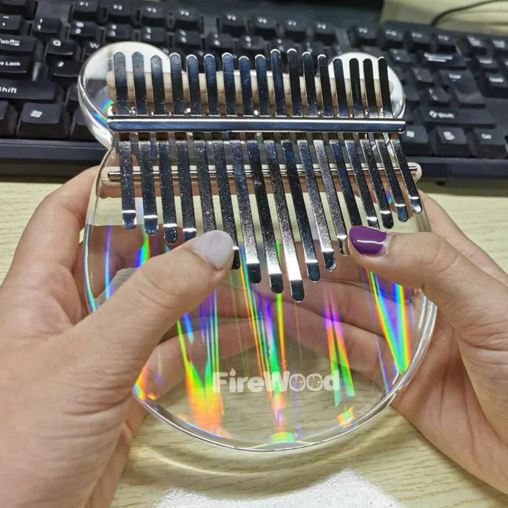Body-Musical-Instrument Mahogany Kalimba Wood Thumb-Piano-Made Single-Board 17-Keys Scoutdoor