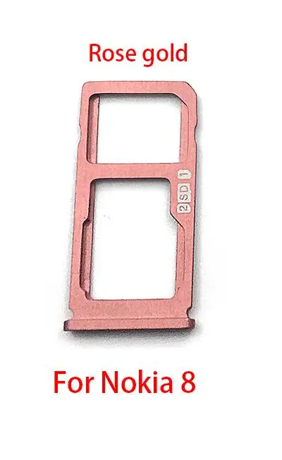 Новинка для Nokia 6 8 7 Plus/5,1 Plus X5 Sim держатель для карт лоток Слот для карт запасные части - Цвет: Nokia 8 Rose gold