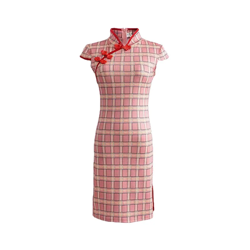 

Australia Non-mainstream Design Fashion Slim Fit Slimming Cheongsam Style Dress 2020 Spring New Products Slit-Short Skirt