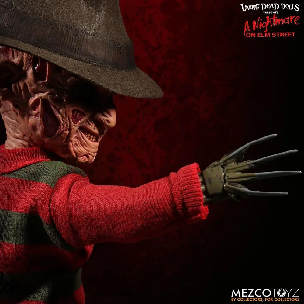 Дешевые игрушки 24,5 см Mezco Toyz 99400 10 дюймов Живые мертвецы призрак улица Фредди коллекция пластиковая фигурка для фанатов праздник ПВХ фигурка