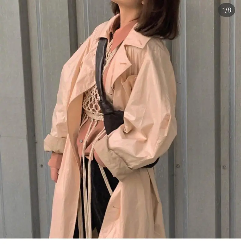 

high quality autumn new women double breasted trench coat female thin casual outerwear coat rmsx 8.13