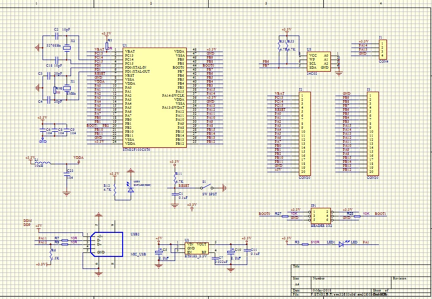 STM32F103C8T6 небольшая системная плата M3 одночиповая основная плата STM32 развивающая доска для учебы ARM
