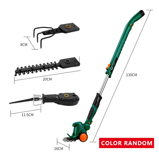Восточный сад Электроинструмент 10,8 В литий-ионный беспроводной хедж-триммер для травы мини-культиватор ferramentas мощный нож ET1007 4в1 - Цвет: Зеленый