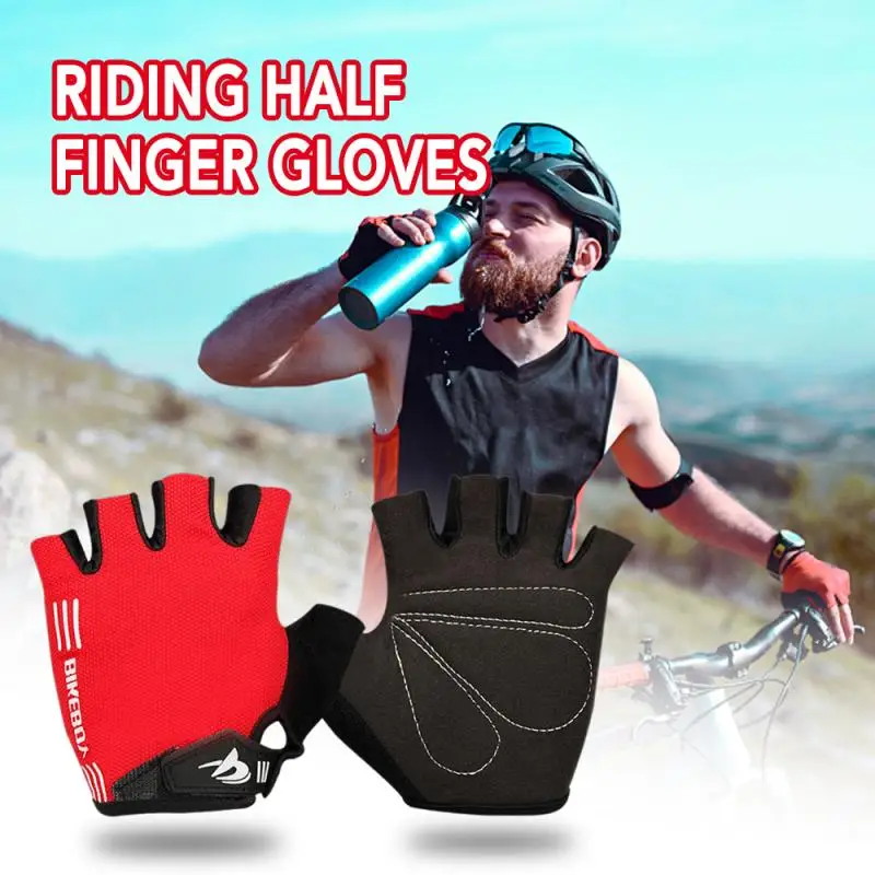 Guantes Para Gym Hombre Guantes De Ciclismo De Medio Dedo Para