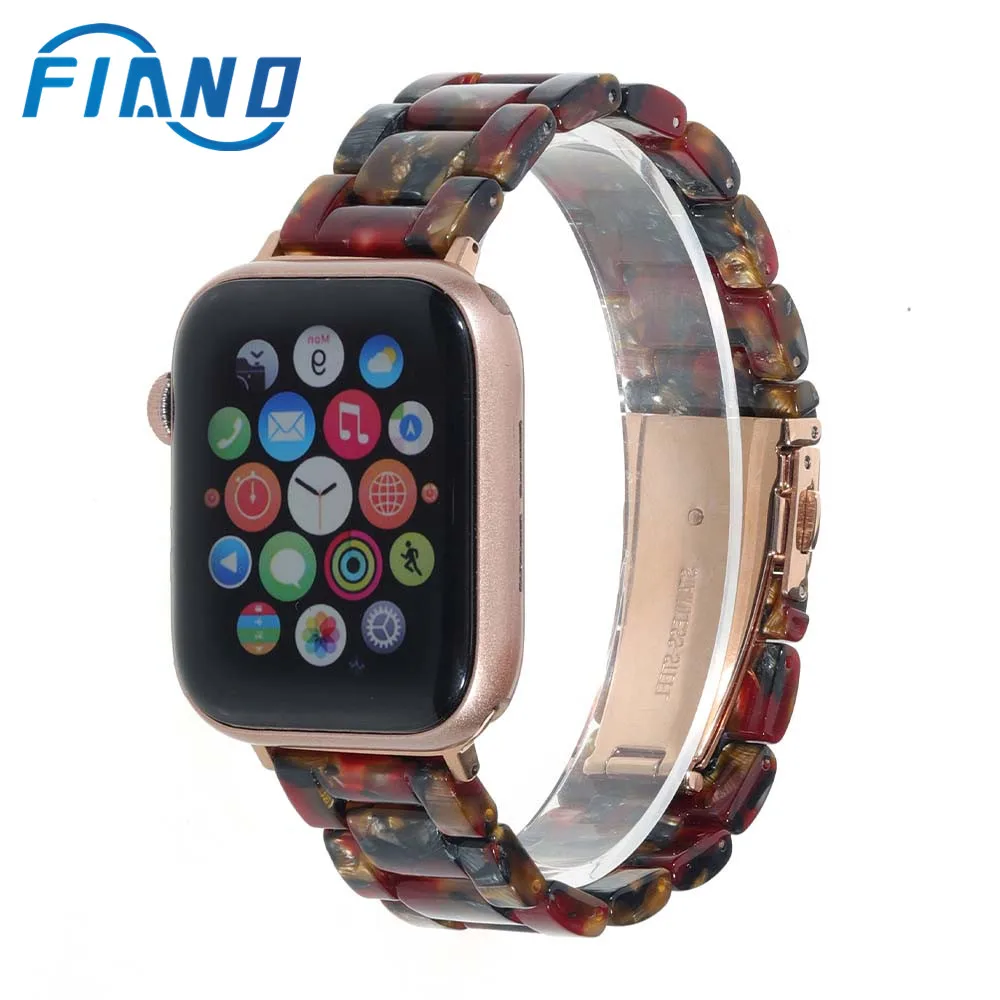 Имитация Керамика ремешок для наручных часов APPLE Watch, версии 3, 2, 1, 42 мм 38 мм и нержавеющая сталь металлический корпус наручных часов Iwatch, браслет на запястье смола ремень аксессуары для часов Ремешок для часов