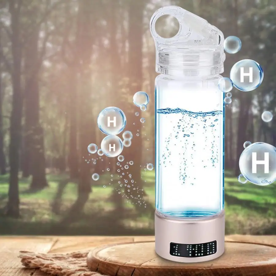 

Augienb Healthy Anti-Aging Hydrogen Rich Water Bottle Generator 400ml LED Display Hydrogen Rich Water Maker Ionizer BPA-free