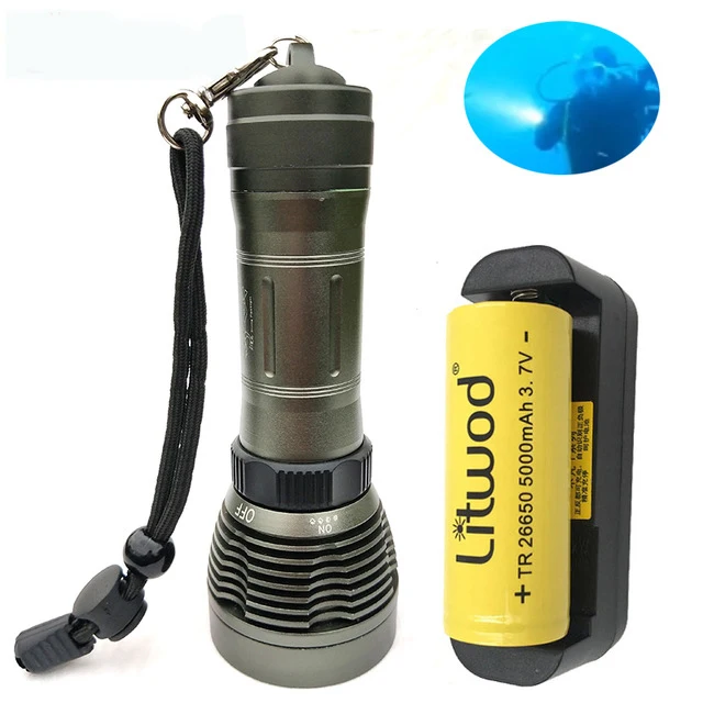 

Litwod Z20D34 Underwater XM-L2 U3 T6 5000LM LED Diving Flashlight Torch Brightness Waterproof 80m White Light LED Torch