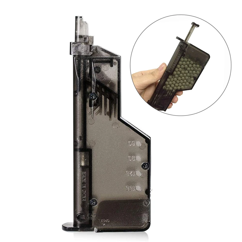

Airsoft BB скоростной погрузчик 155 Круглый прозрачный пластик для 6 мм AEG BBS магазин пистолетов