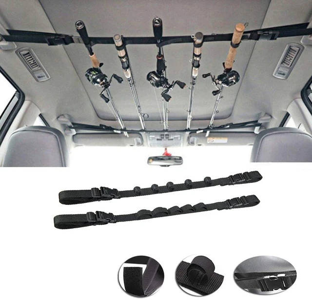 2Pcs Vehicle Car Fishing Rod Rack Adjustable Fishing Rod Holder