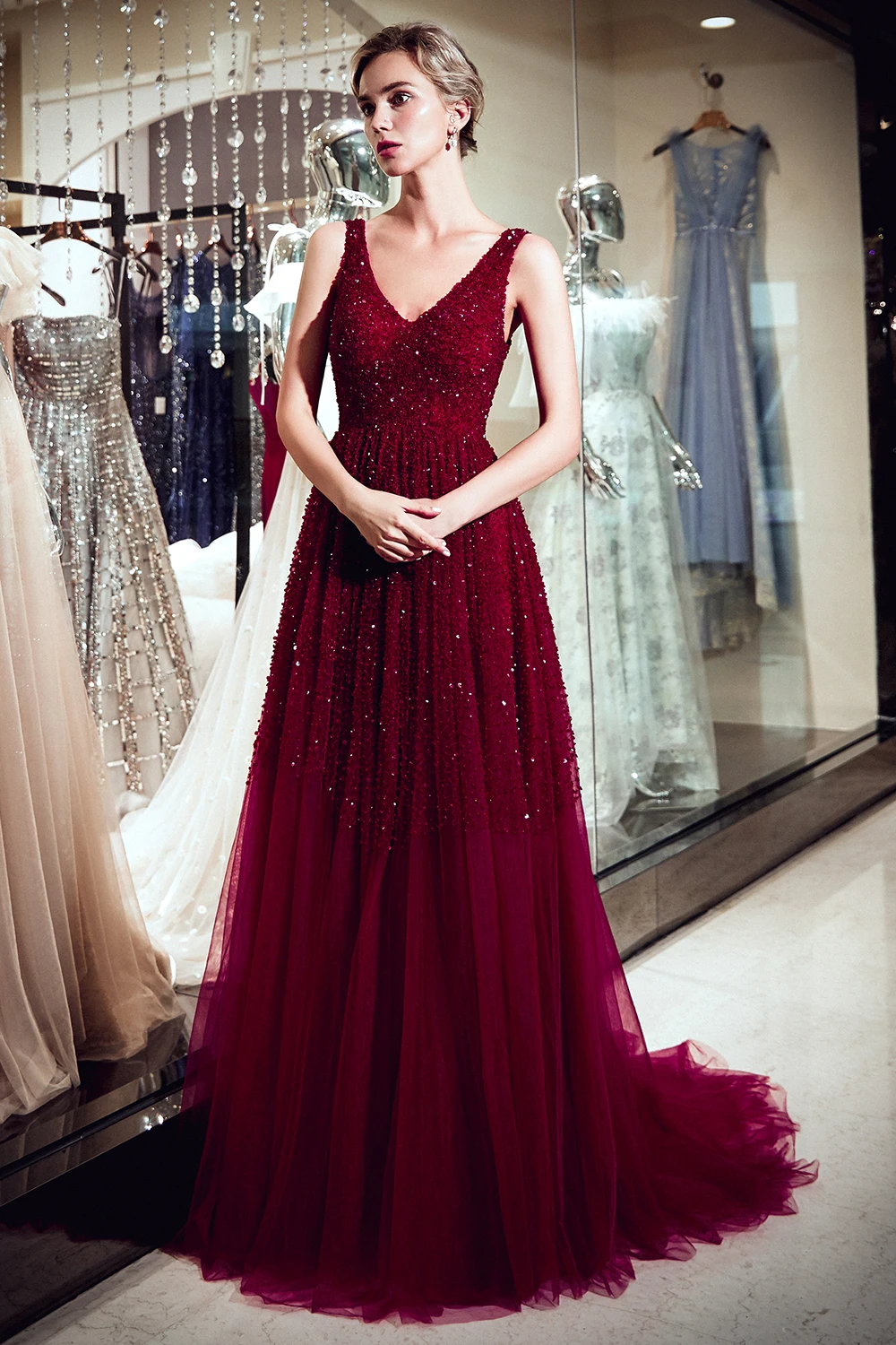 Vestidos De Noche Новое поступление Длинные вечерние платья Реальные фотографии халат De Soiree Longue CPS1178