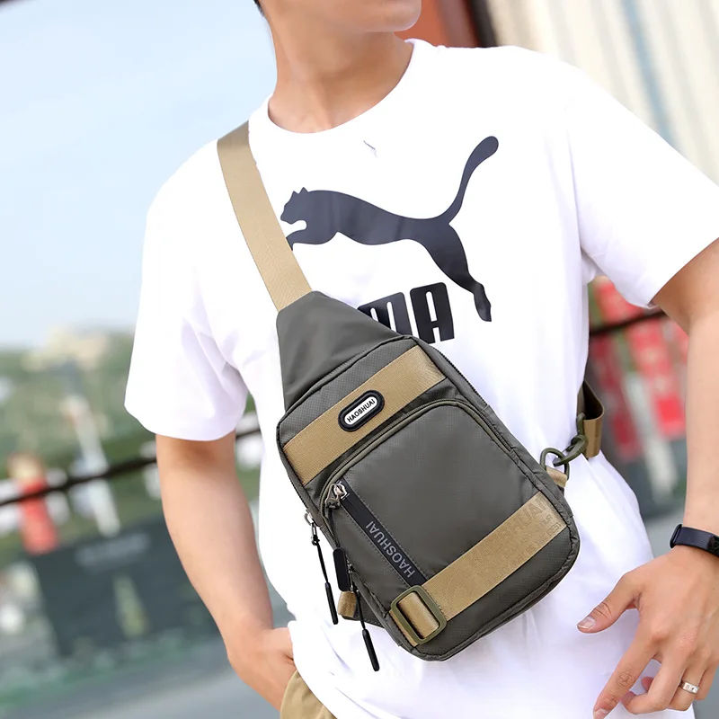 

Men Chest Bag Shoulder Diagonal Bag Oxford Cloth Casual Backpack Small Chest Bag