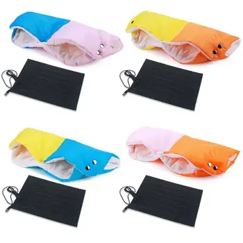 

Newborn Baby Stroller Mittens Thick Waterproof Winter Warm Gloves Pram Accessory with Heating Pad New Mommy Baby Protect Gloves