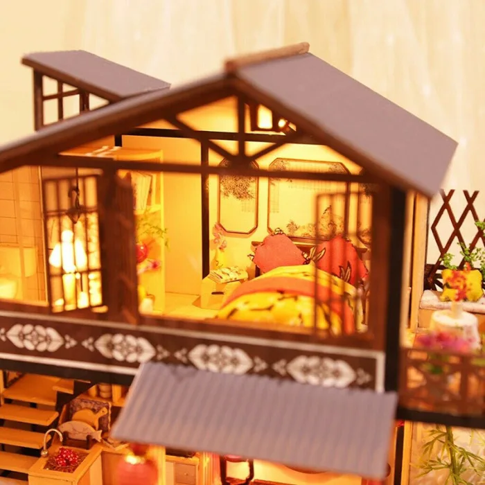 3D деревянные кукольные домики древний город DIY Миниатюрная модель рождественские подарки игрушки для детей THIN889