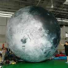 5 м Индивидуальный размер большой шар надувной светодиодный планета, шар надувной светодиодный светильник Луна для украшения