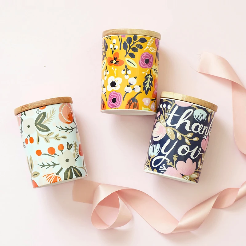 В скандинавском стиле, деревянная крышка, керамические банки для хранения чаев/конфет/Бутов, красивые цветочные принты, герметичная банка, ... В скандинавском стиле, деревянная крышка, керамические банки для хранения чаев/конфет/Бутов, красивые цветочные принты, герметичная банка, ...