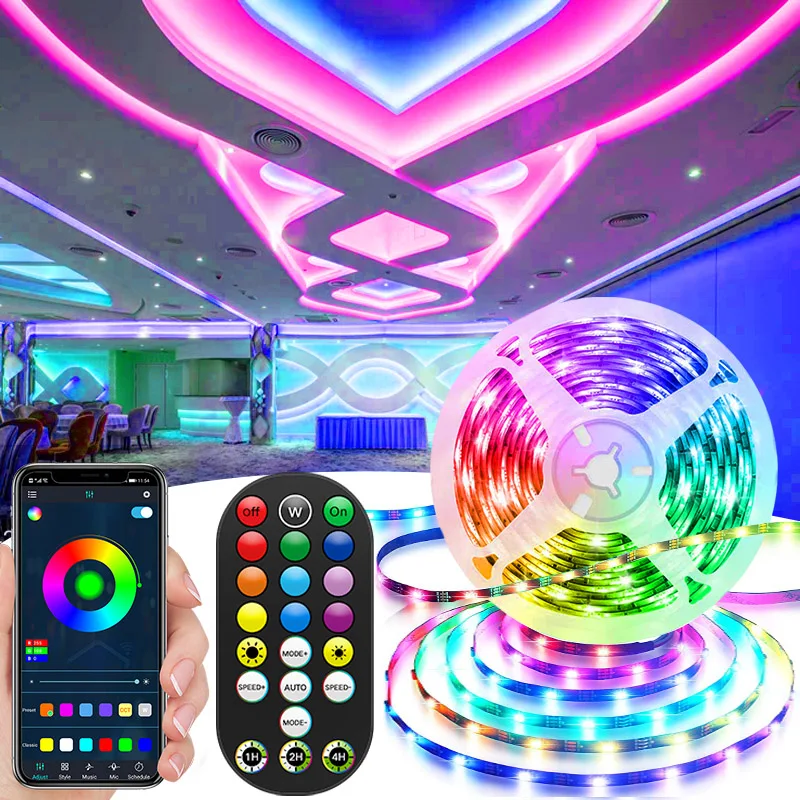 5M 10M Dream Color LED Strip Lights Chasing Light Bluetooth APP Control 15M 20M SMD2811 RGB Full led | Лампы и освещение