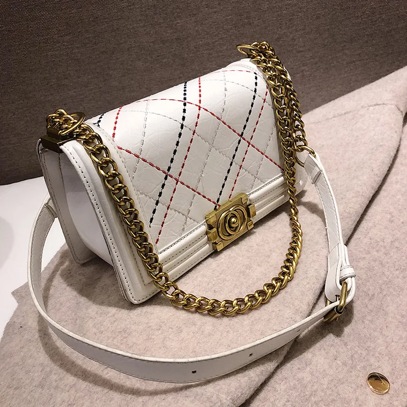 

New Arrival Bag Women's 2019 New Style Rhombus Chain Shoulder Bag CHIC Fashion Retro Graceful Multi-Purpose Shoulder Bag