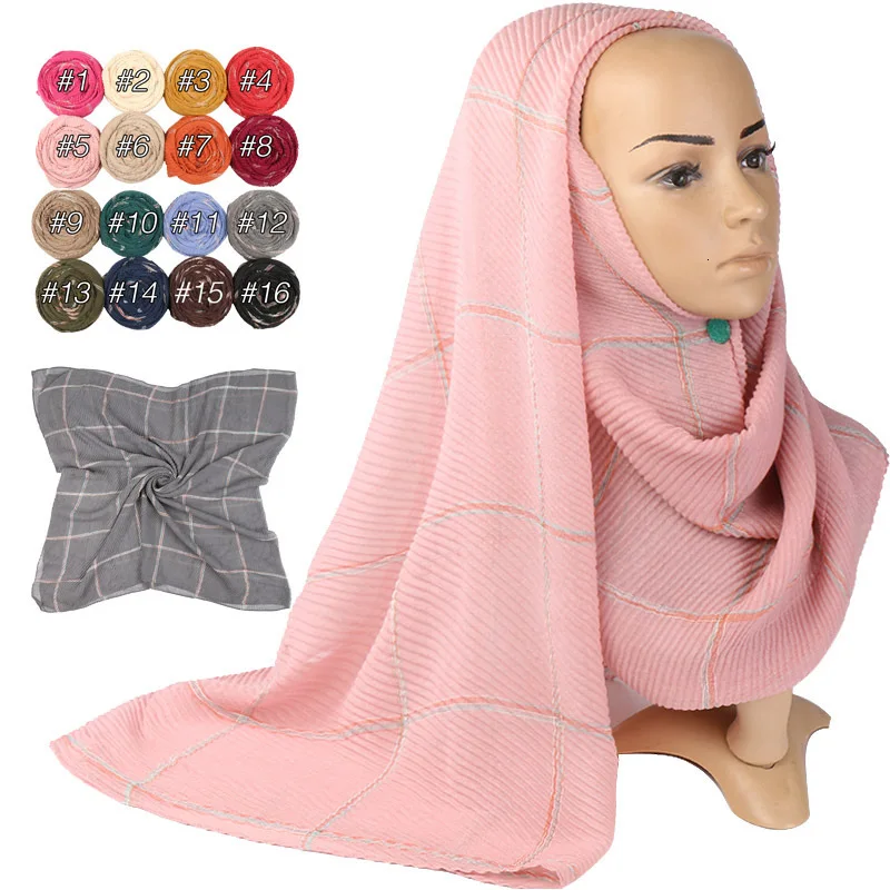 Осень-зима мусульманская БАЛИЙСКАЯ пряжа женский модный длинный шарф хиджаб |