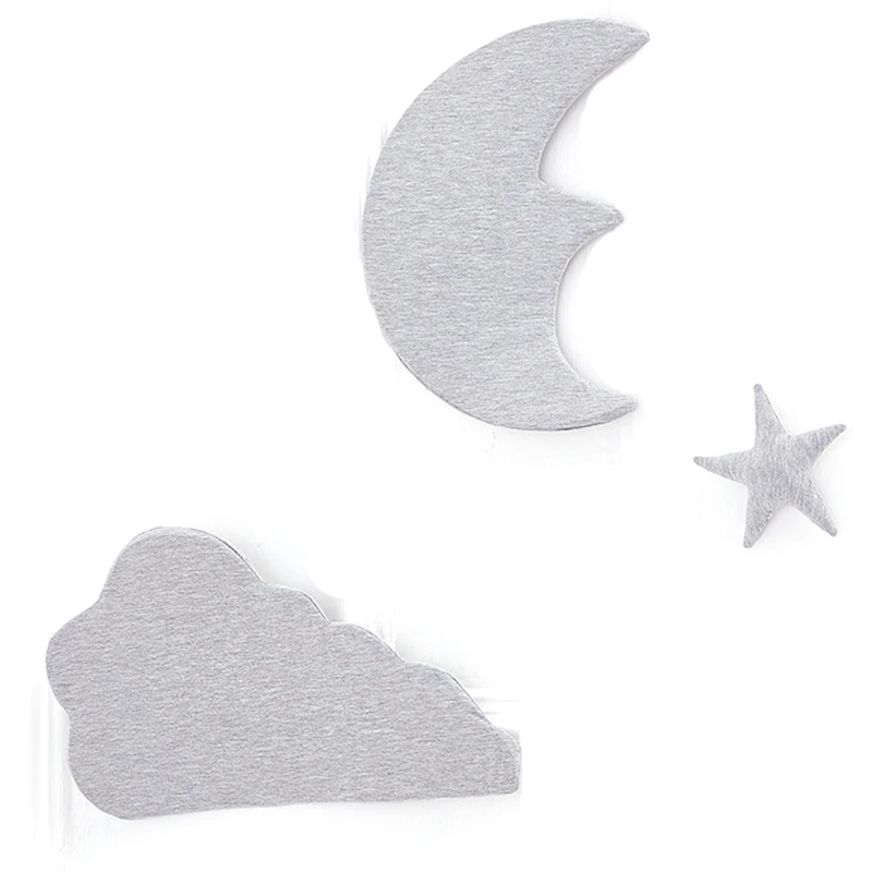 

1 Set Ins Style Moon Cloud Star Kids Play Tent Decoration Tent Props Baby Bed Room Hanging Decor Wall Stickers