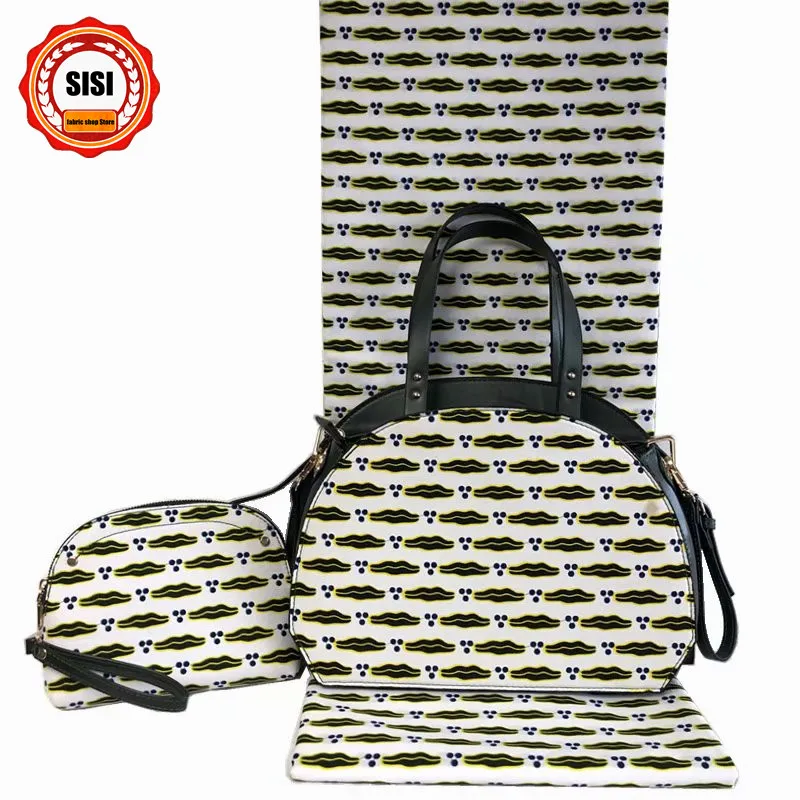 Модные африканские женские восковые сумки 3 шт./компл. collocation высокого качества 6 ярдов Анкара восковая печать настоящая восковая ткань для вечерние