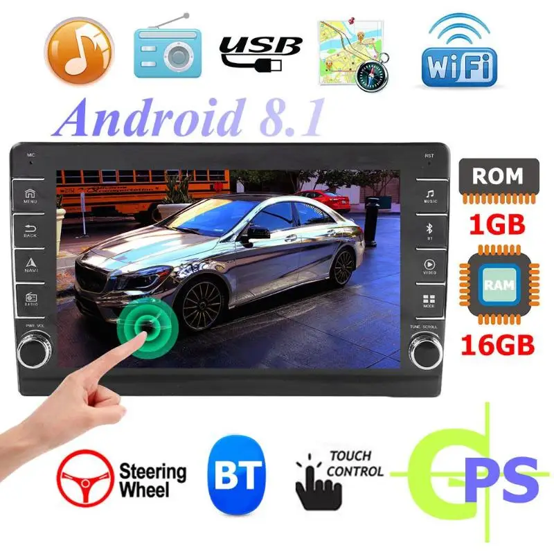 Универсальный автомобильный стерео gps карта FM Bluetooth MP5 плеер мультимедиа