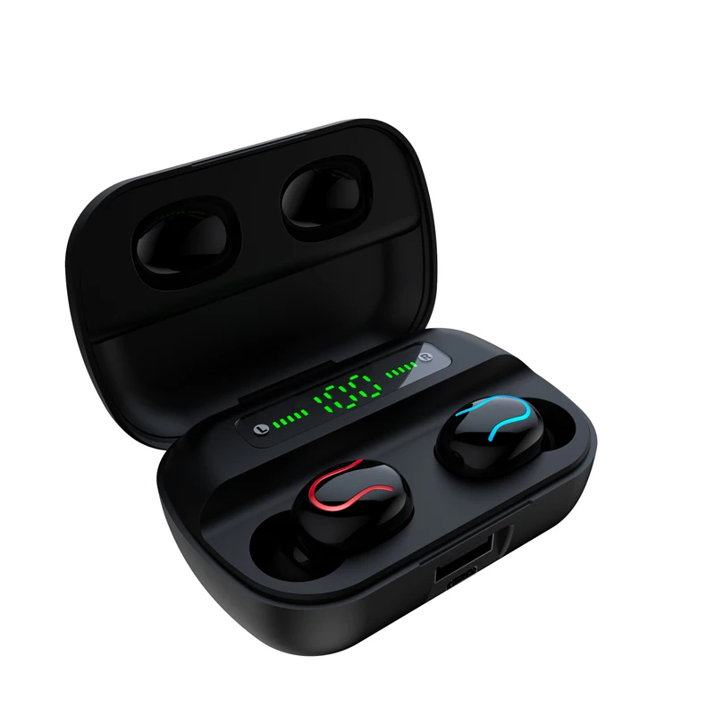 Electric quantity display wireless earphones tws headphones Music Stereo 5 0Bluetooth Headsets Earbuds With 2600mah charger case