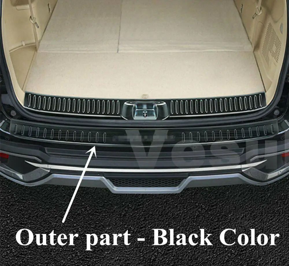 Подходит для Toyota Highlander- стальной протектор заднего бампера накладка