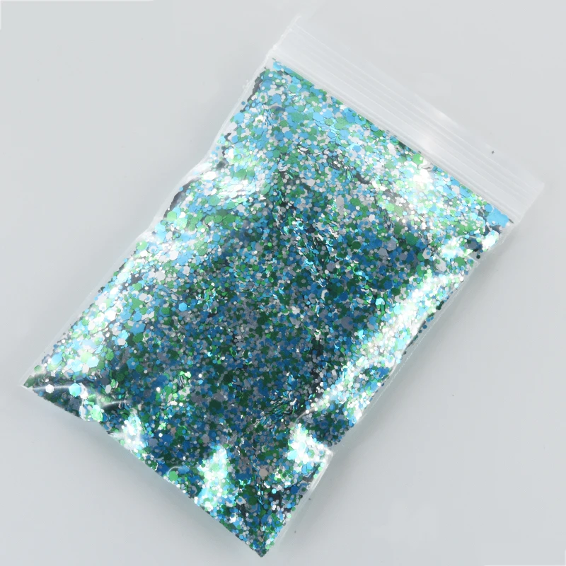 Color16-50g Голографический массивный/тонкий микс свободный блеск-50 грамм 1 мешок-блеск-дизайн ногтей Блеск-смесь Блеск-стакан блеск-MD11(1-30 - Цвет: Color16-50g