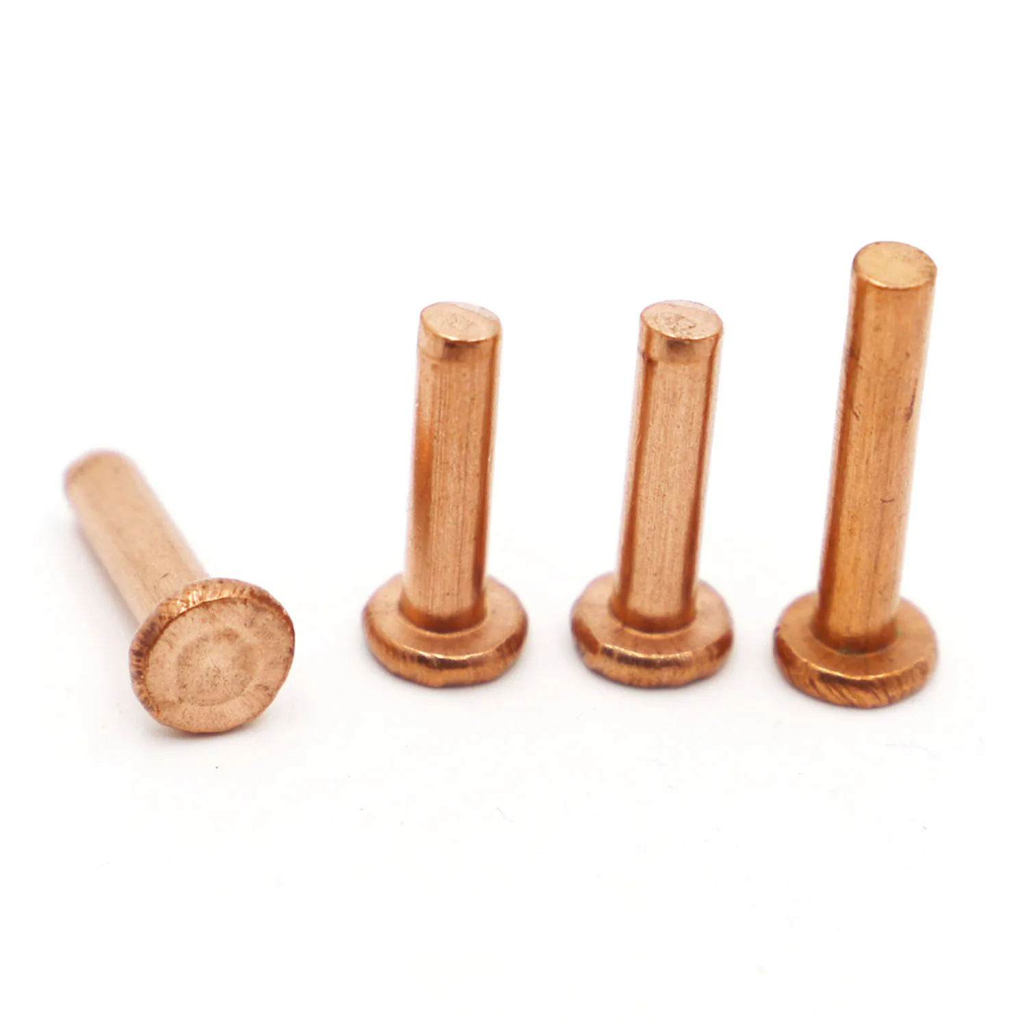 Copper Solid Rivets Knock Flat Head Rivet GB109 1-50pcs M1.5 M2.0 M2.5 M3 M4 M5 M6 M8