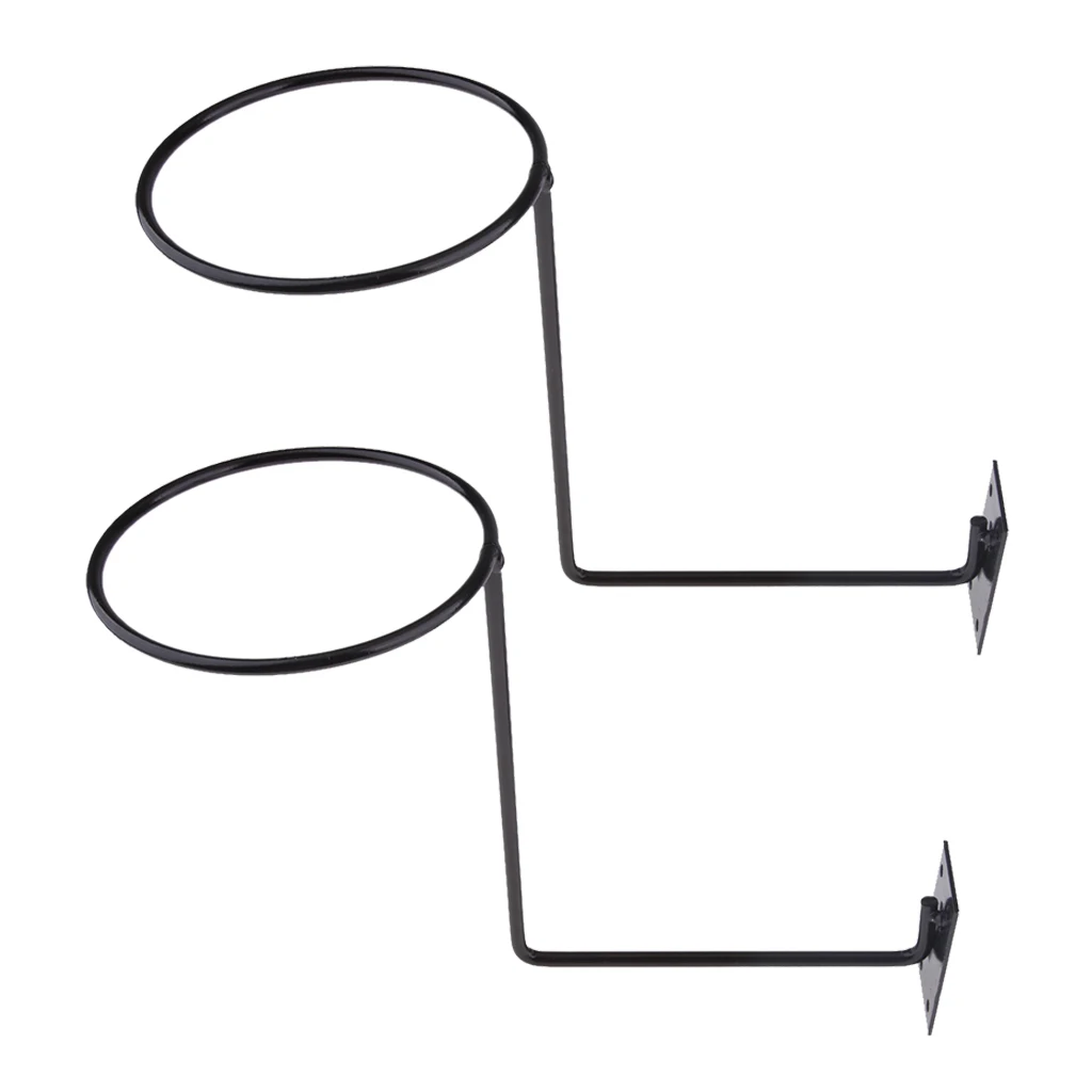 2x Helmet Hanger Wall Mount Display Rack Helmet Storage Holder - Black
