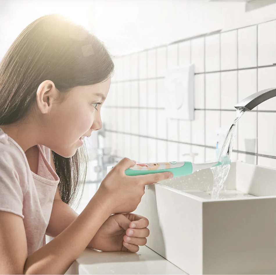 Xiaomi Mijia Soocas sonic электрическая зубная щетка C1 для детей, водонепроницаемая перезаряжаемая Милая умная ультра звуковая зубная щетка для детей