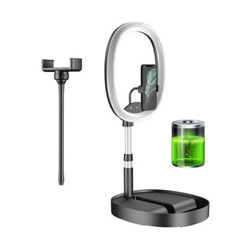 

With Phone Holder Dimmable LED For Live Stream Portable Selfie Ring Light Desktop Foldable Studio Makeup Adjustable Height