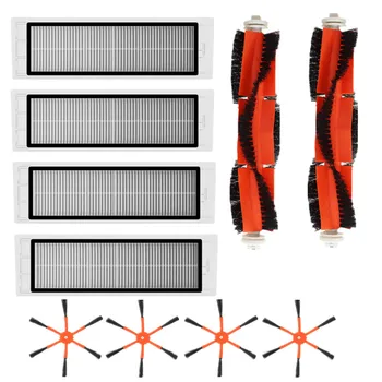 

10pcs Robot Vacuum Part Pack of Side Brushes*4 HEPA Filters*4 Main Brush*2 for Roborock S6 S55 Vacuum Cleaner Accessory