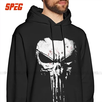 

The Skull Punisher Men Hooded Sweatshirts Cotton Vintage Style Supper Hero Fitness Streetwear Memento Mori Hoodie Hoodie Shirt