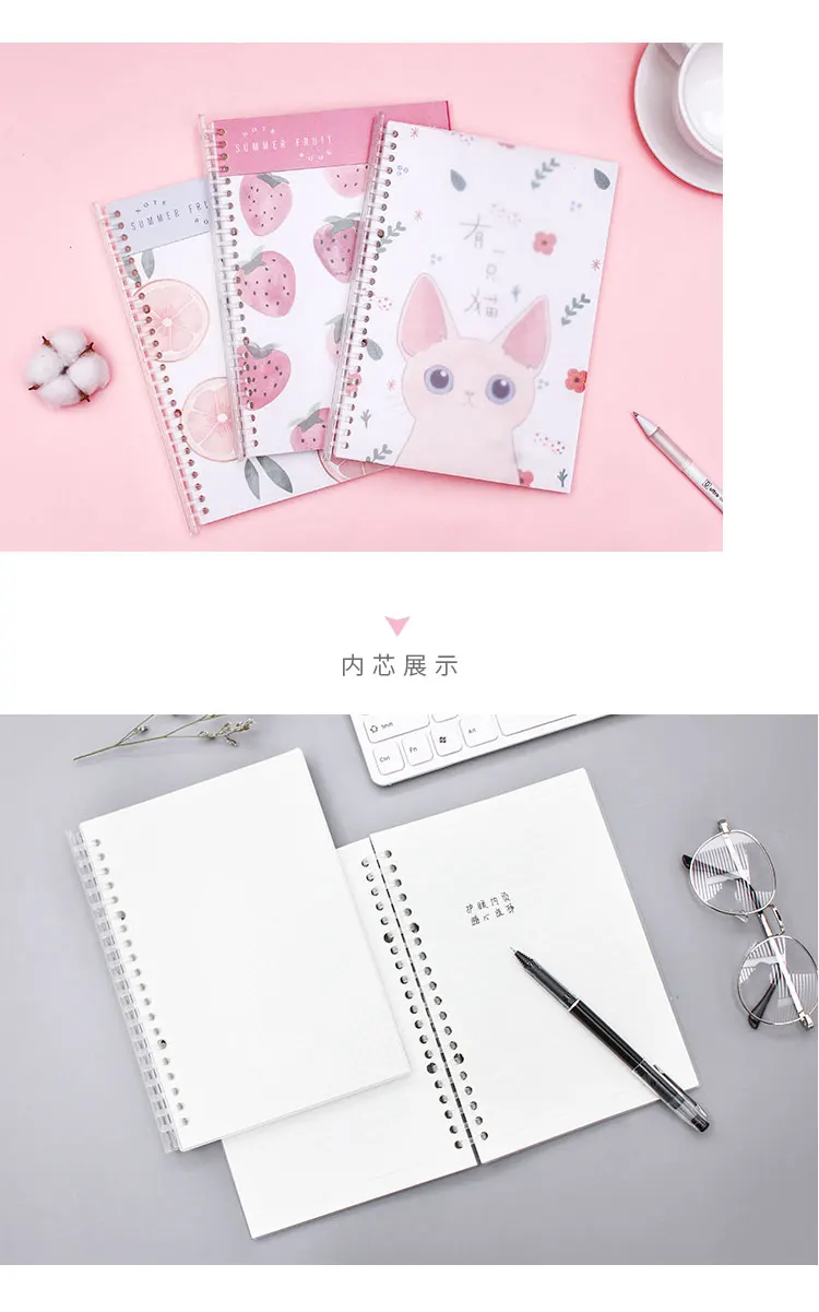 1 шт., Kawaii B5, блокнот с катушкой, выдвижной блокнот, большой блокнот, планировщик, записная книжка, список, Канцтовары, школьные офисные принадлежности