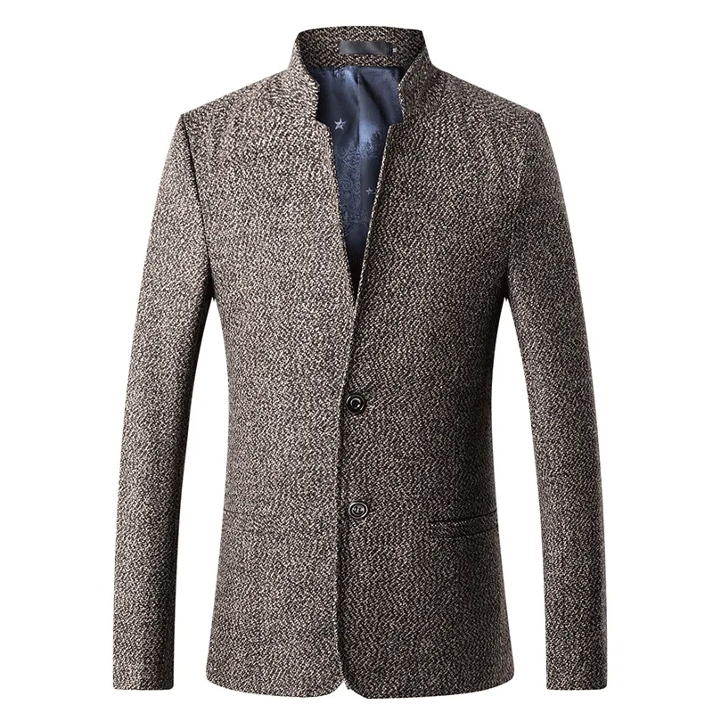 

2019 Spring Clothing Leisure Suits for Men Stand Collar Suit Small Suit Retro Sun Yat-sen Costume Coat Men's