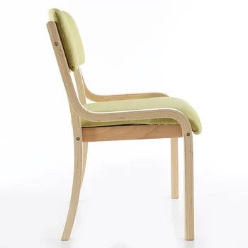 

Solid wood dining chair nordic fabric dining table chair simple modern back armchair hotel chair lounge chair