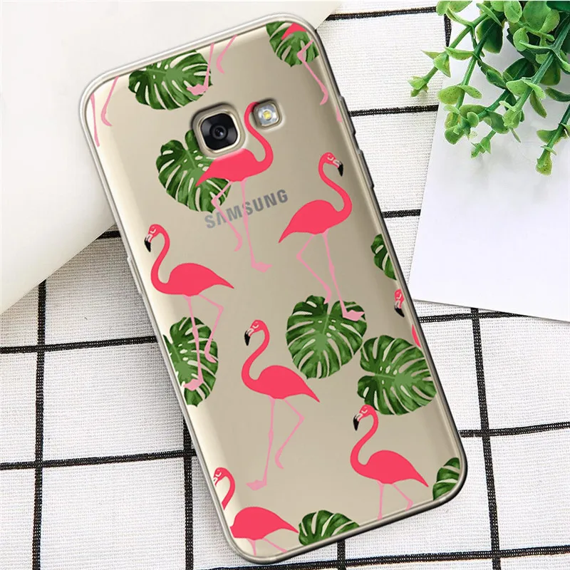 Фламинго класса люкс для samsung Galaxy A9 A8 A7 A6 A5 A3 A10 A30 A20 A50 A70 A60 A40 A20E чехол Funda Coque Etui - Цвет: 2217