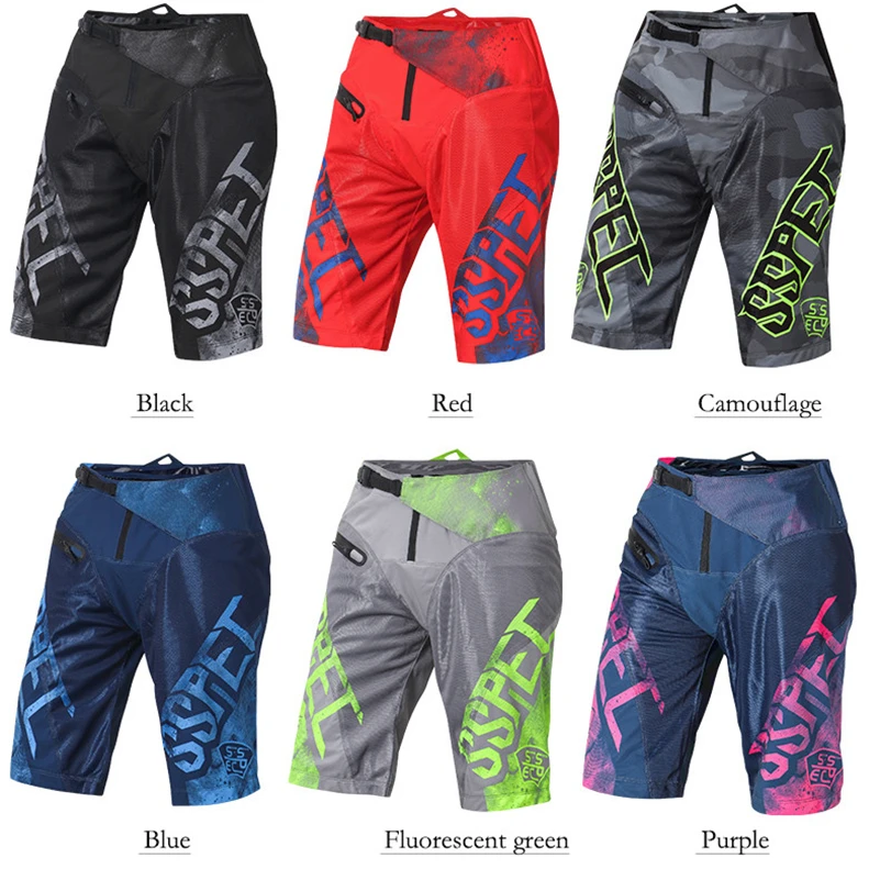 Sspec 6 Color Motocross Motorcycle Bicycle Riding Racing Shorts+pads Dh Downhill Moto Short Pants Mountain Shorts - Shorts - AliExpress