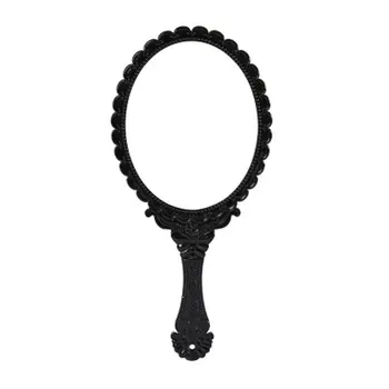 

Creative Retro Pattern Handle Makeup Mirror Makeup Mirror Portable Carry-On Lace Mirror Hand-Held Mirror