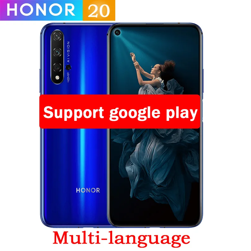 

new Honor 20 mobile phone Full Screen AI Camera Octa Core Fingerprint ID NFC android 9